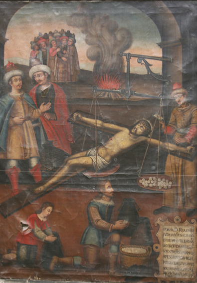 "Lienzo del Cristo del Rescate de Valencia". Siglo XVII