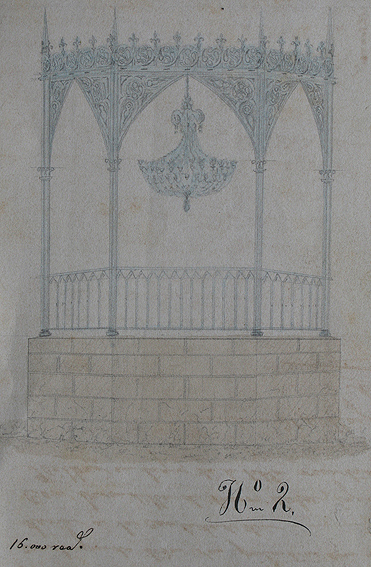Miguel Cía. Diseño nº 2 para el kiosco de la Taconera  (Archivo Municipal de Pamplona)