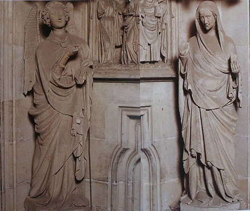 Jambas de la Puerta Preciosa, Ángel y Virgen de la Anunciación
