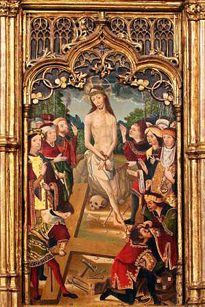 Preparación de la Santa Cruz Retablo de la Incredulidad de Santo Tomás apóstol, 1507