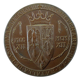 Medalla conmemorativa del VII Centenario de las Navas. Reverso