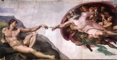 Michelangelo. Creation of man