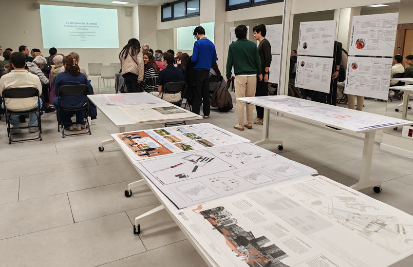 Architecture students are transforming the Santa María La Real neighborhood into a laboratory strategies aimed at people-centered urban regeneration