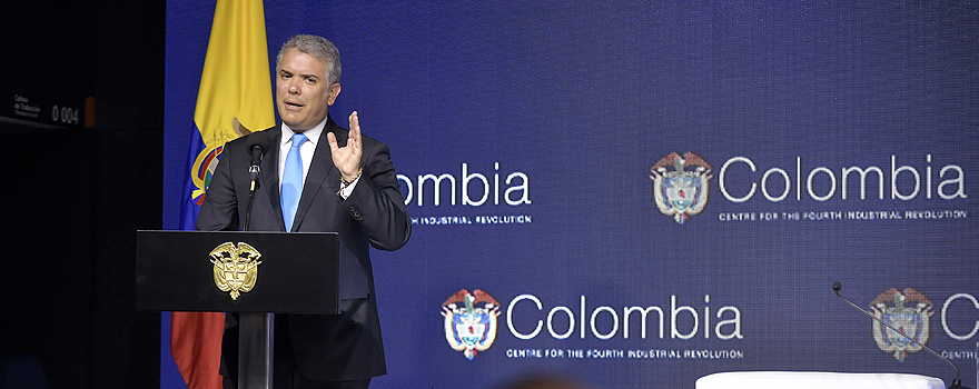 El presidente colombiano, Iván Duque, en una acto público [Efraín Herrera-Presidencia]