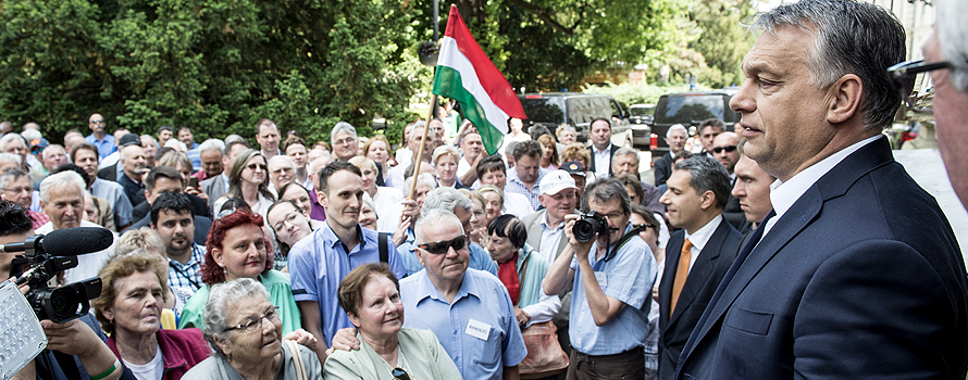 Viktor Orban, en un acto cerca de la frontera con Rumanía  en mayo de 2017 