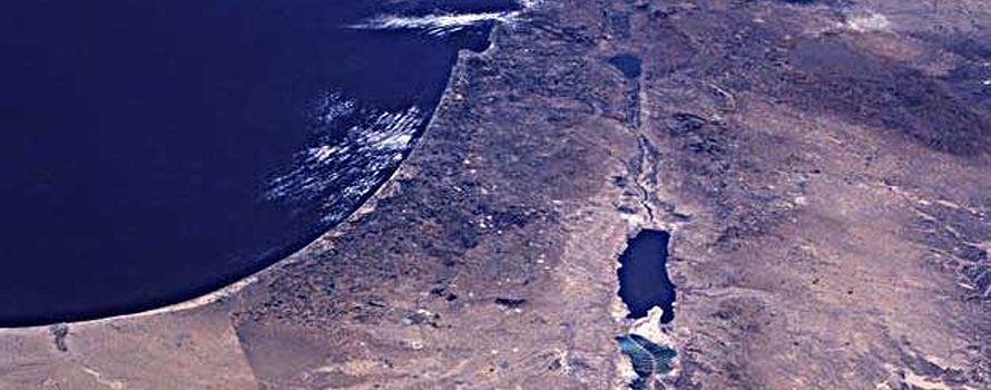 Satellite imagery of the Jordan River [NASA]