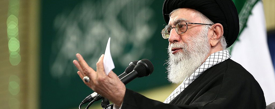 Ayatollah Ali Khamenei speaking to Iranian Air Force personnel, in 2016 [Wikipedia]