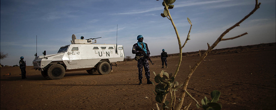 Members of the Blue Helmets in their deployment in Mali [MINUSMA]