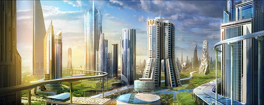 Aspecto de la futura megaciudad de NEOM, de acuerdo con la visión de sus promotores [NEOM Project]