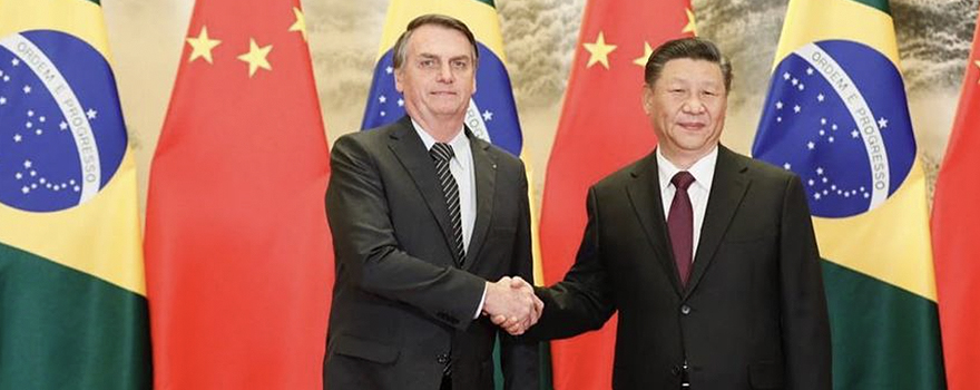 Jair Bolsonaro y Xi Jinping en Pekín, en octubre de 2019 [Palacio de Planalto]