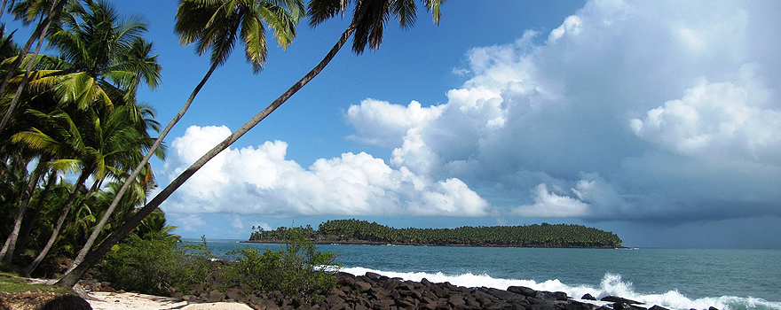 Costa de Guyana, cuyos pescadores se han visto afectados por el incremento de la piratería