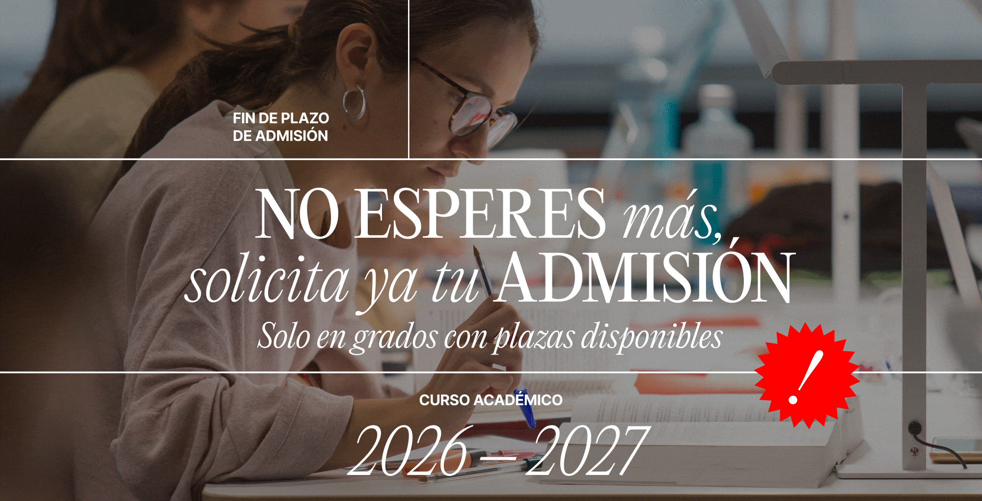 Solicita la admisión