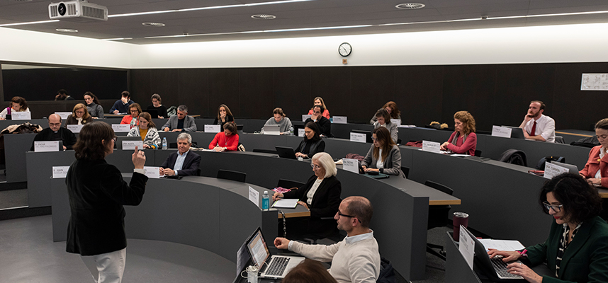 Alumnos del MCCC en el campus de Madrid