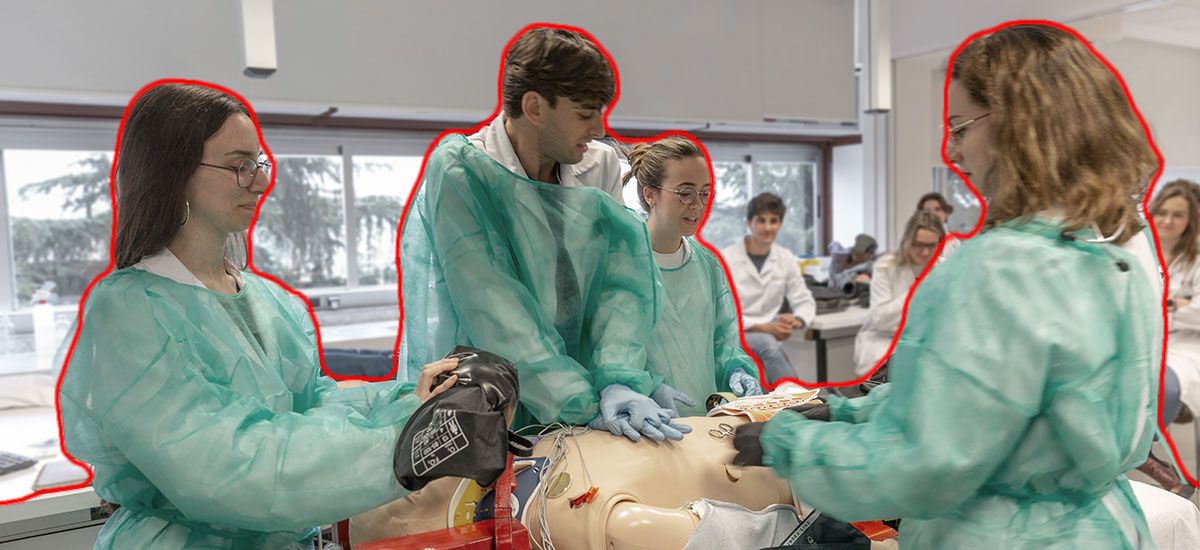 Alumnos del Grado en Medicina en el Centro de Simulación