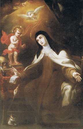 Aparición del Niño Jesús a Santa Teresa,  atribuida a Sebastian de Llanos Valdés