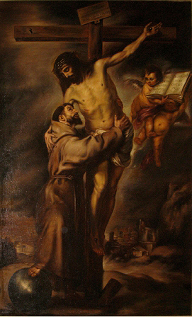 Fray Pedro de Madrid, San Francisco abrazando a Cristo, 1917-1918