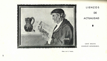 Publicación del cuadro de Emeterio Tomás Herrero en la revista Vida Vasca, 1940