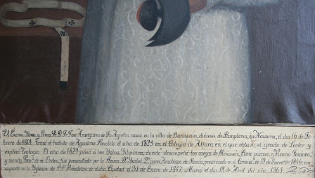 Retrato de D. José Julián Aranguren, arzobispo de Manila. Detalle