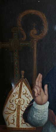Retrato de D. José Julián Aranguren, arzobispo de Manila. Detalle