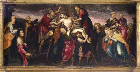 Retablo de San Juan Bautista. Detalle del Descendimiento.1615