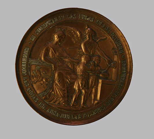 Medalla conmemorativa de la subida de aguas del Arga (1876)