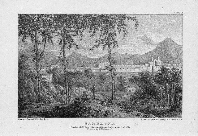 Vista de Pamplona. E.H. Locker y W. Westhall (1824)