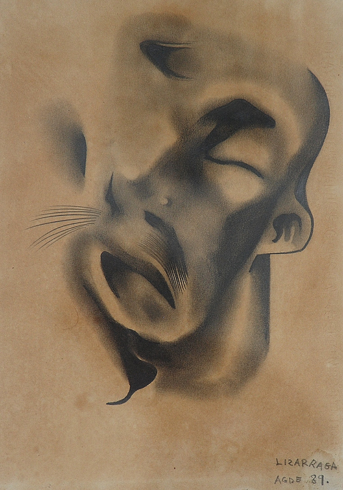 Angustia, de Gerardo Lizarraga, 1939. Carboncillo/papel, 32 x 22 cm