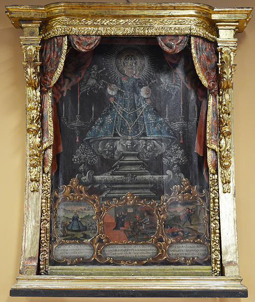 Lienzo de la Virgen de Soterraña procedente de la parroquia de San Juan Bautista de Pamplona (Palacio Episcopal).
