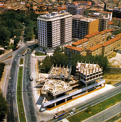 Estado de las obras de construcción del Edificio Singular. 19 de julio de 1973