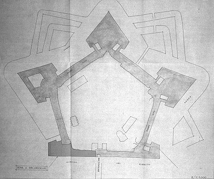 Plano de la reconstrucción ideal de la muralla de la ciudadela