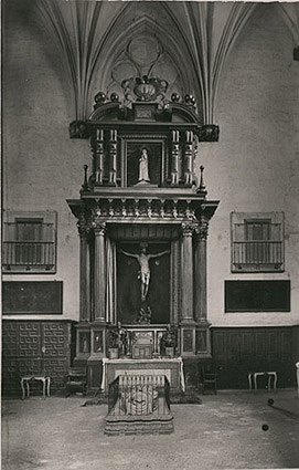 Retablo mayor de la capilla Barbazana de la catedral de Pamplona en su ubicación primitiva (1642)