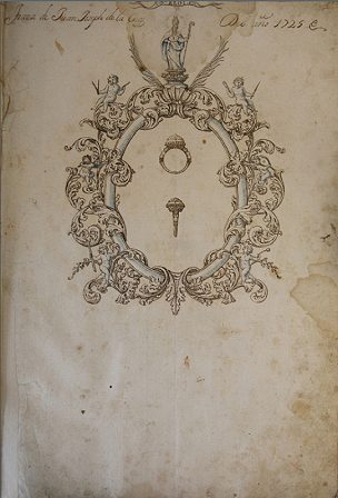 Sortija. Dibujo nº 31, realizado por Juan José de la Cruz en 1725