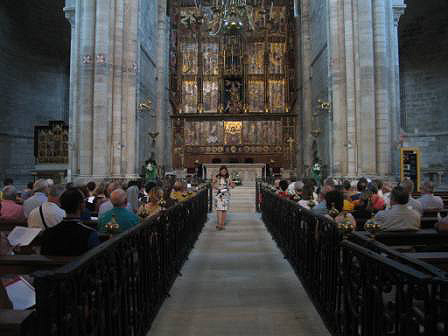 El retablo mayor de la Colegial de Tudela fue acometido por Pedro Díaz de Oviedo y Diego del Águila al declinar el siglo XV