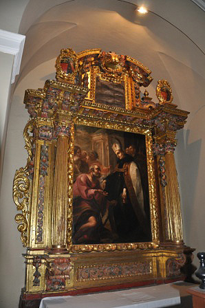 Retablo de Santo Tomas de Villanueva, encargado por el canónigo Agustín de Baquedano y presidido por el lienzo de Vicente Berdusán (1671)