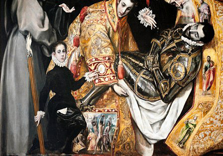El Greco. El entierro del conde de Orgaz. Detalle