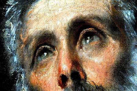 El Greco. Las lágrimas de San Pedro. Detalle 