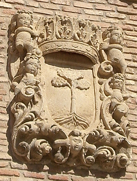 El escudo de armas de la villa de Larraga fue concedido por los reyes Juan de Albret y Catalina en 1507