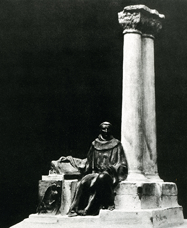 Fructuoso Orduna. Boceto del monumento irrealizado a Fr. Diego de Estella, 1924.