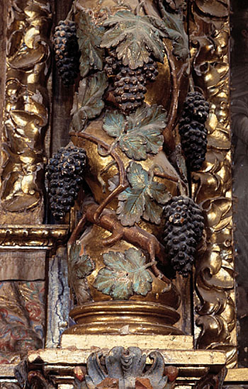 Columna salomónica del retablo del santuario del Yugo, 1679-1684