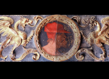 Pintura del banco del retablo mayor de Santa María la Real de Olite