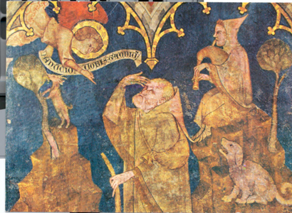 Pinturas murales procedentes de la capilla del Ventanal de la parroquia de San Pedro de Olite. Museo de Navarra
