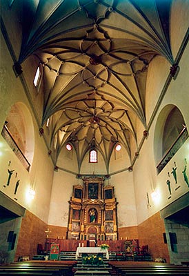 Interior de la iglesia del hospital de Nuestra Señora de Gracia de Tudela