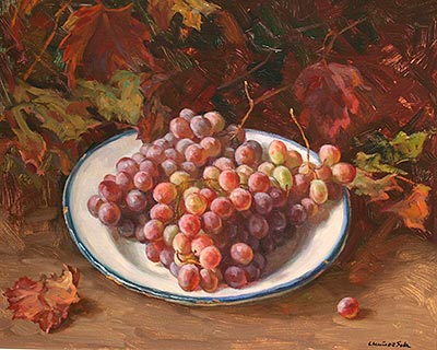 César Muñoz Sola, "Bodegon con uvas"