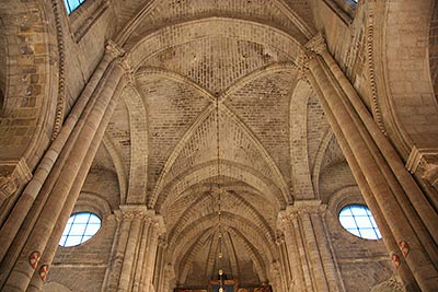 Catedral de Tudela. Vista de la cabecera y crucero