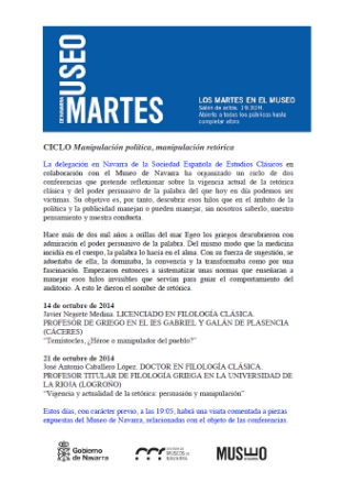 Programa informativo de "Los martes en el Museo"