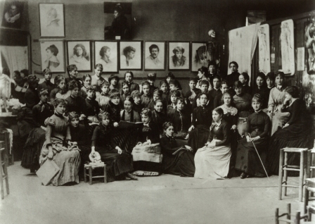 Grupo de alumnas de la Academia Julian de París, h. 1885
