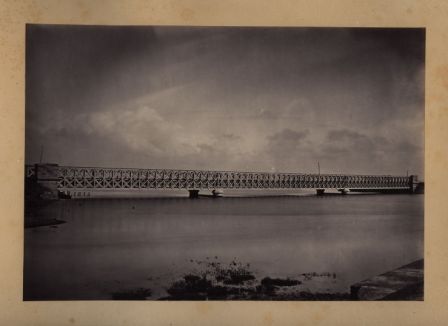 Jean Laurent, Puente sobre el Guadalete, Ferrocarril de Sevilla a Cádiz, 1867 