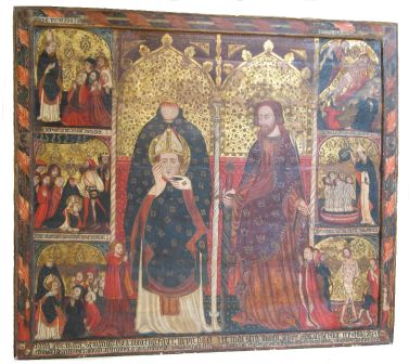 Retablo de San Nicasio y San Sebastián. Procedente de Estella. Museo Arqueológico Nacional