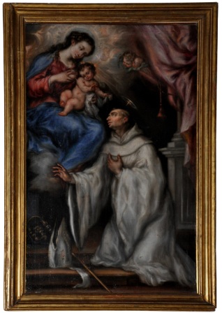 La Virgen con el Niño reconfortando a San Bernardo, segunda mitad siglo XVII. 
