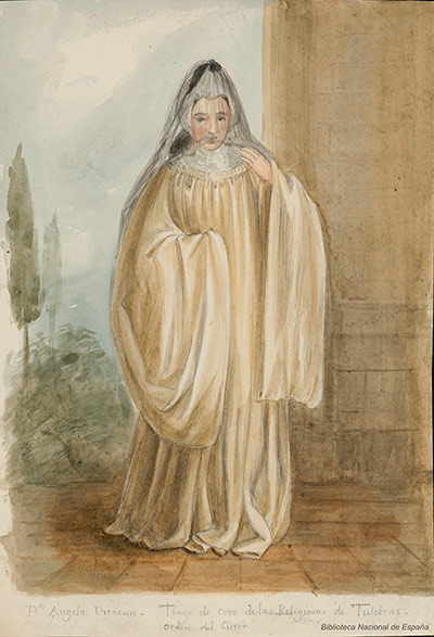 Retrato de la Madre Ángela Urtasun, monja de Tulebras, atribuido a Valentín Carderera, segundo cuarto del siglo XIX. Fotografía Biblioteca Nacional.